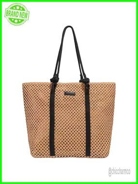 Large Woven Straw Beach Bag Shoulder Purse for Women